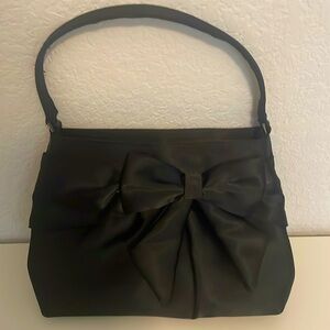 Accessorize Black Satin Evening Handbag